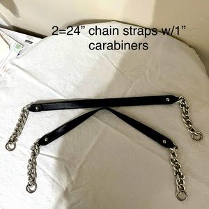 Miche 24” black straps with chain and carabiners